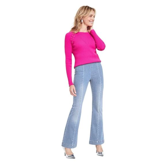 I.N.C. Women's High Rise Pull-On Flare Jeans Size 2 NEW # G430 - Picture 1 of 10